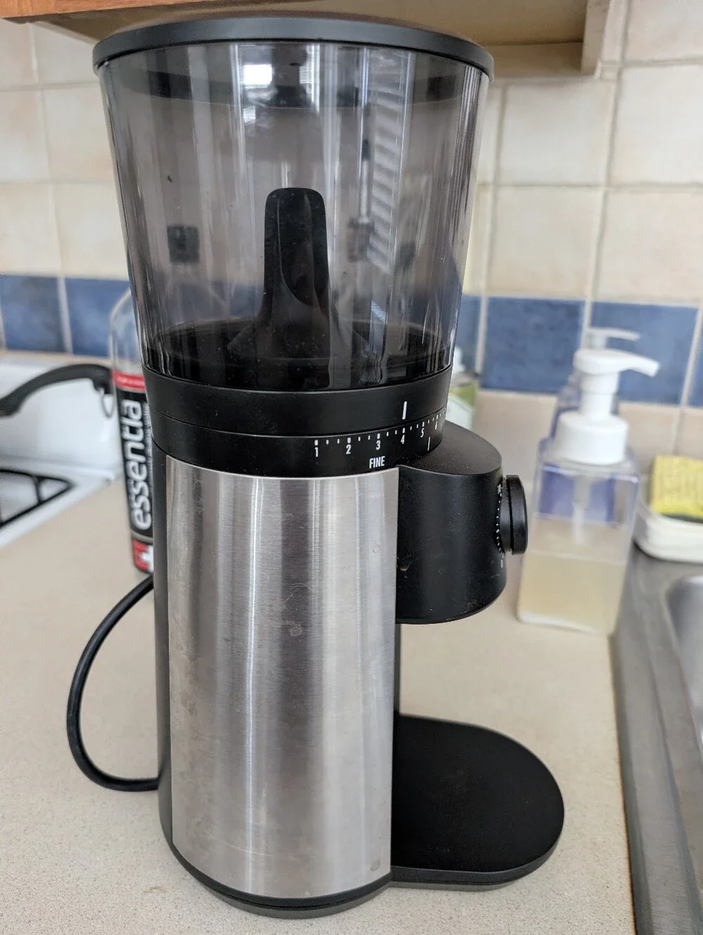 EUC OXO Brew Conical Burr Coffee Grinder W/Timer 8717000 Stainless Steel, Tested